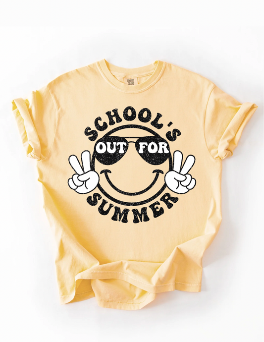 School's Out For Summer Glitter Tee